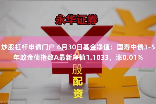 炒股杠杆申请门户 6月30日基金净值：国寿中债3-5年政金债指数A最新净值1.1033，涨0.01%